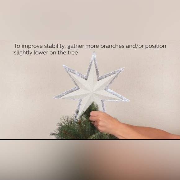 NWT  LED acrylic multicolored snowflake Christmas tree topper plug in dew drop - Picture 9 of 9